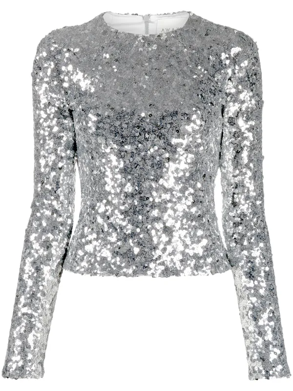 white sparkly blouse