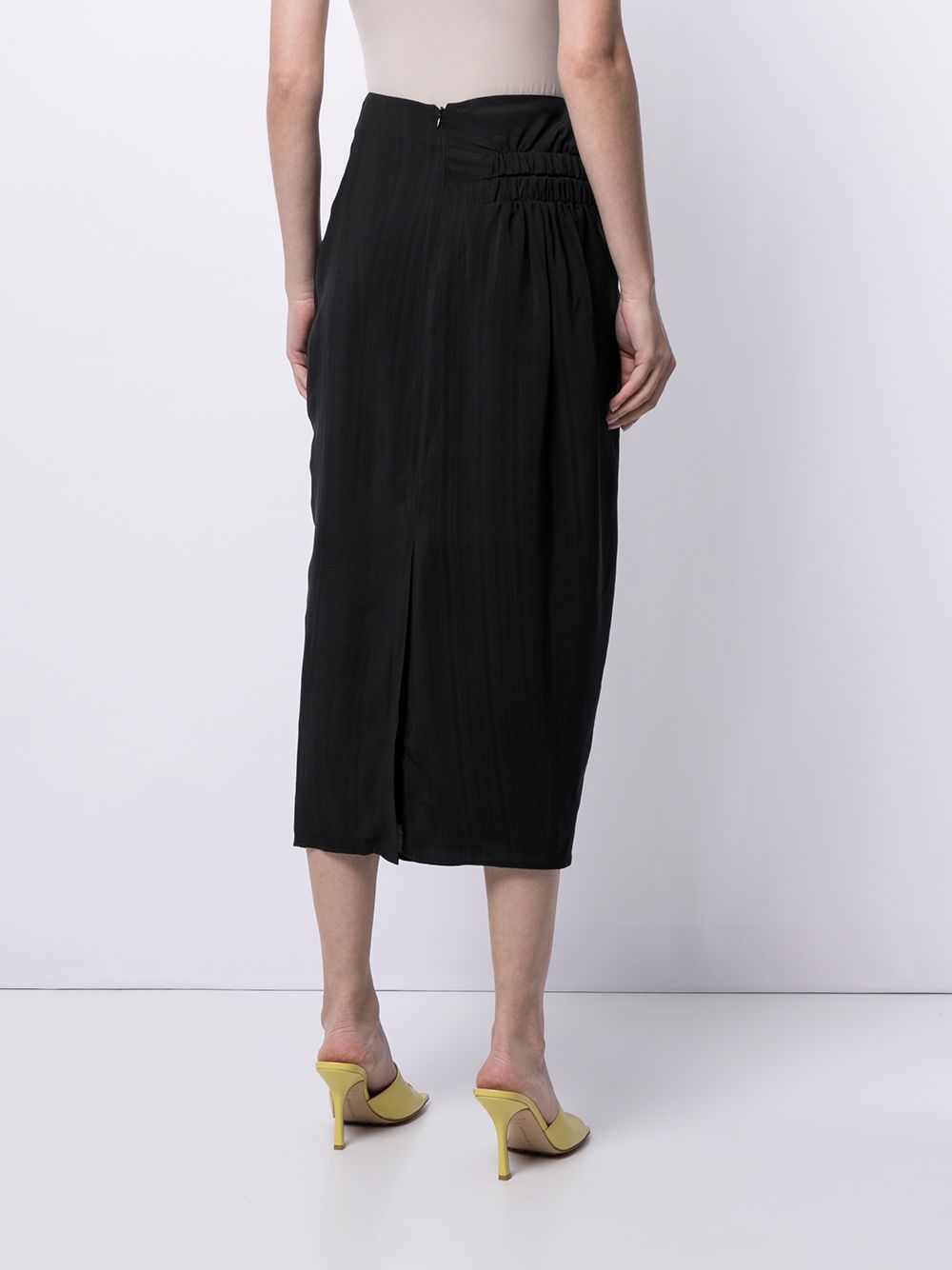 Shop Rejina Pyo Karla Ruched Skirt In Black