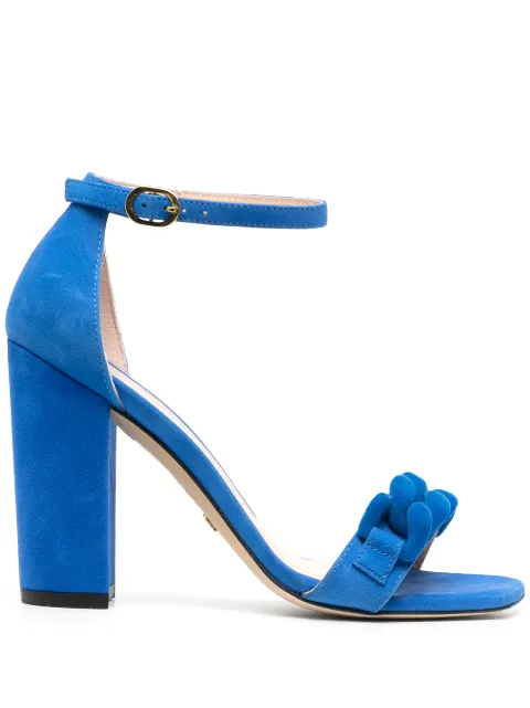 electric blue block heels