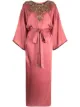 Image 1 of Marchesa x Ramadan embellished belt-waist side-slit dress