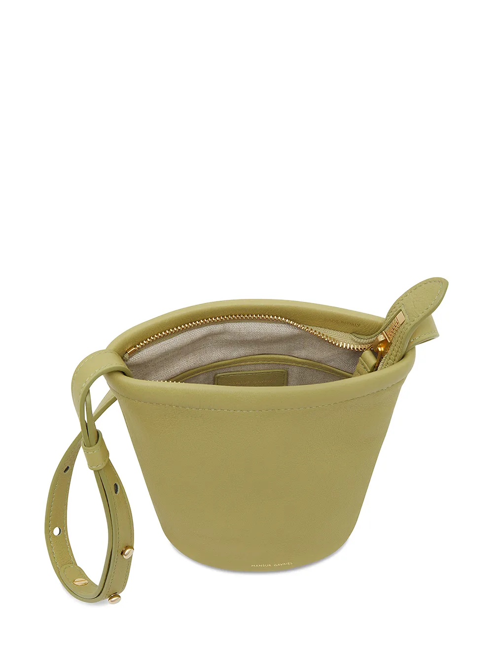 фото Mansur gavriel сумка-ведро размера мини на молнии