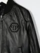 Philipp Plein Junior chamarra bomber con logo bordado