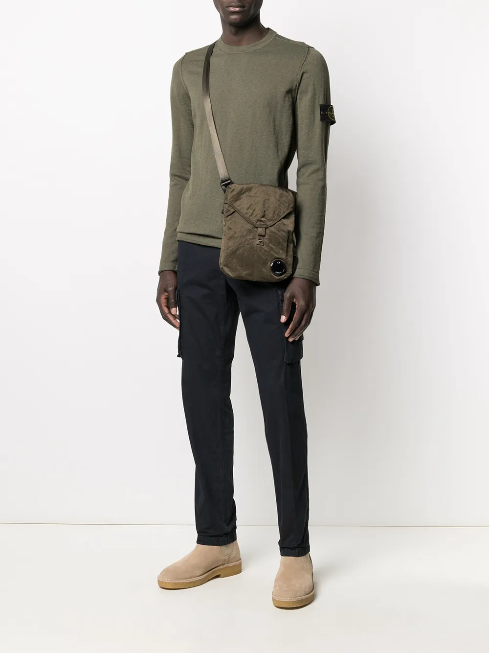 фото Stone island брюки карго с нашивкой-логотипом