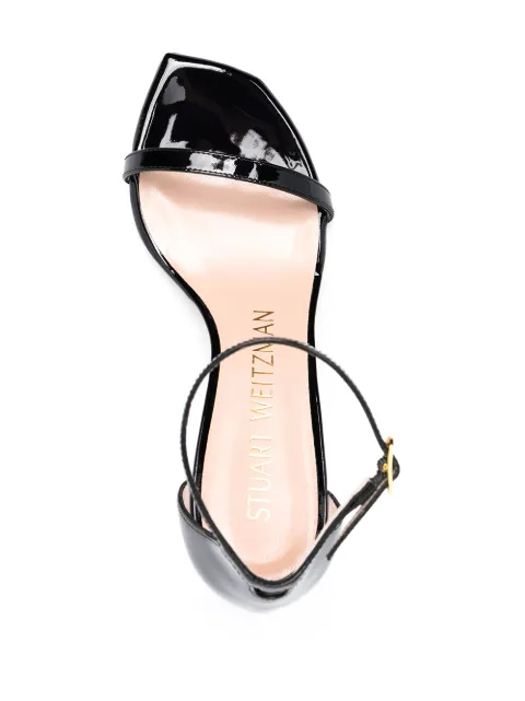 Stuart Weitzman Amelina patent-leather Sandals - Farfetch