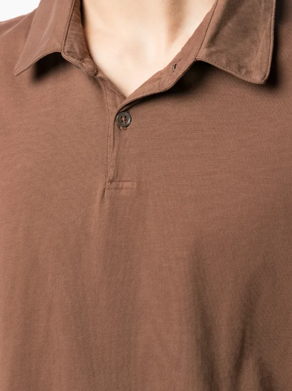 James Perse Plain Polo Shirt | Brown | FARFETCH