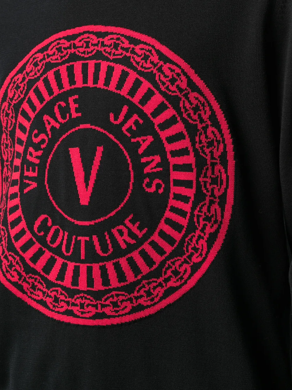 фото Versace jeans couture пуловер вязки интарсия с логотипом