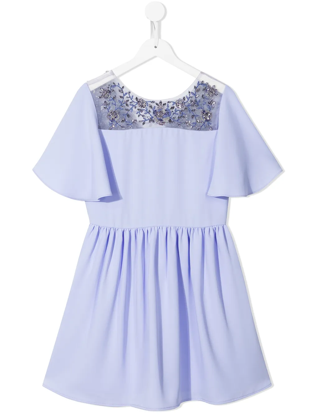 MARCHESA NOTTE MINI декорированное платье Katherine