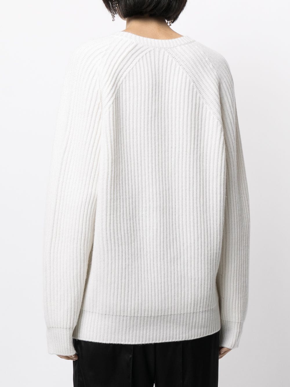 Shop Tom Ford Ribbed Cashmere Jumper In White