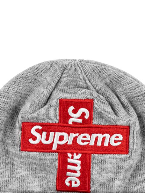 cross box logo supreme beanie