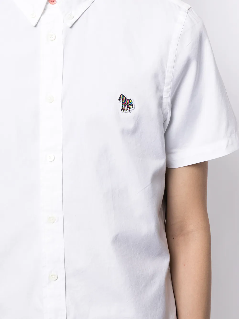 Shop Ps By Paul Smith Zebra Patch Organic Cotton Shirt In White