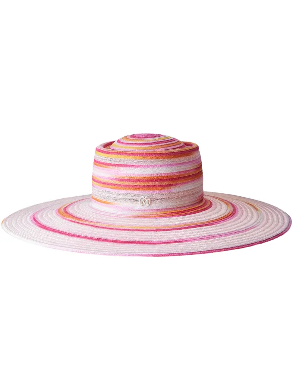 Maison Michel Kat colour-block Sun Hat 