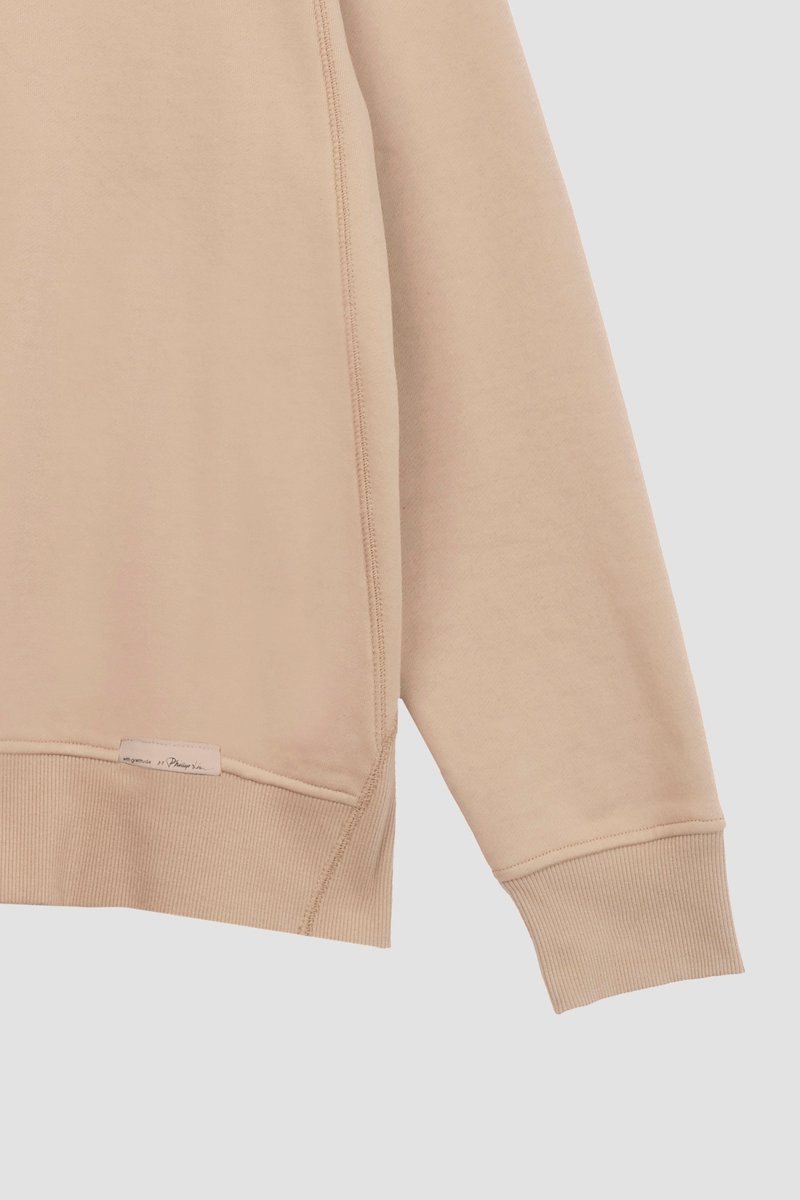 The Everyday Crew Sweatshirt-neutrals #0 The Everyday Crew Sweatshirt, Camel brown cotton logo-patch detail sweatshirt from 3.1 PHILLIP LIM featuring logo patch to the front, ribbed detailing, crew neck, long sleeves and straight hem.- 8
