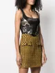 Versace Jeans Couture metallic baroque-print corset top