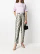 Image 2 of ROTATE snakeskin-print high-waisted trousers