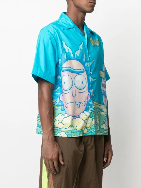 Gcds Rick and Morty camp collar shirt 