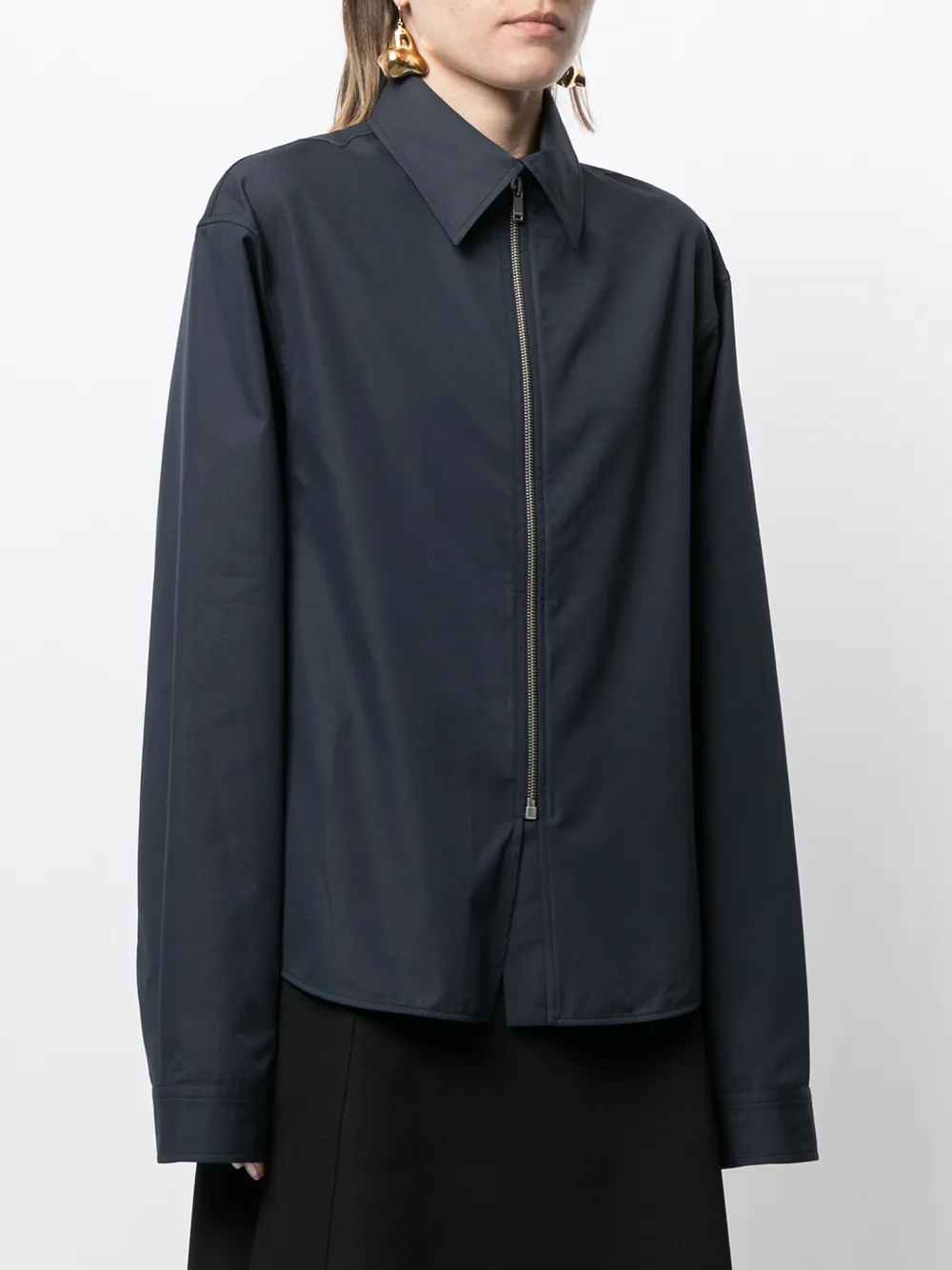 фото Jil sander рубашка на молнии с длинными рукавами