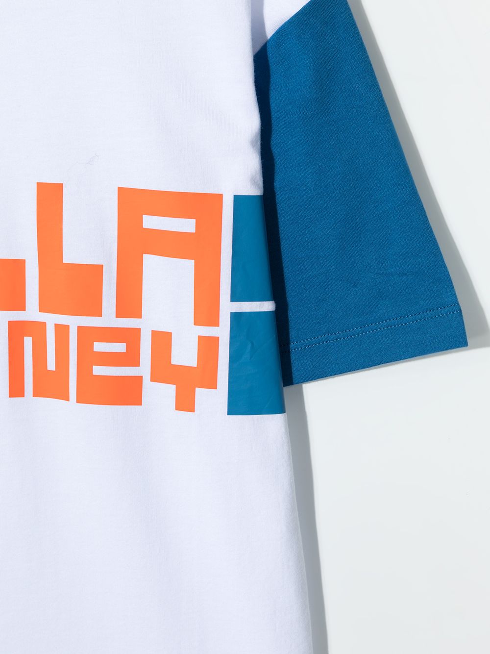 фото Stella mccartney kids футболка с контрастными рукавами и логотипом