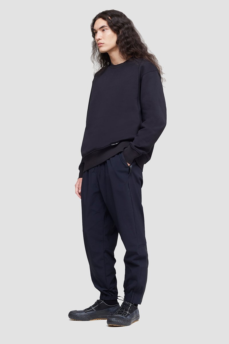 The Everyday Crew Sweatshirt-black #0 The Everyday Crew Sweatshirt, Black cotton logo patch detail sweatshirt from 3.1 PHILLIP LIM featuring logo patch to the front, ribbed detailing, crew neck, long sleeves and straight hem.- 2