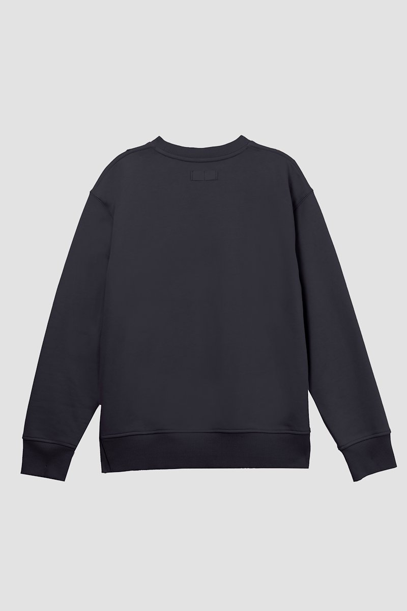 The Everyday Crew Sweatshirt-black #1 The Everyday Crew Sweatshirt, Black cotton logo patch detail sweatshirt from 3.1 PHILLIP LIM featuring logo patch to the front, ribbed detailing, crew neck, long sleeves and straight hem.- 7