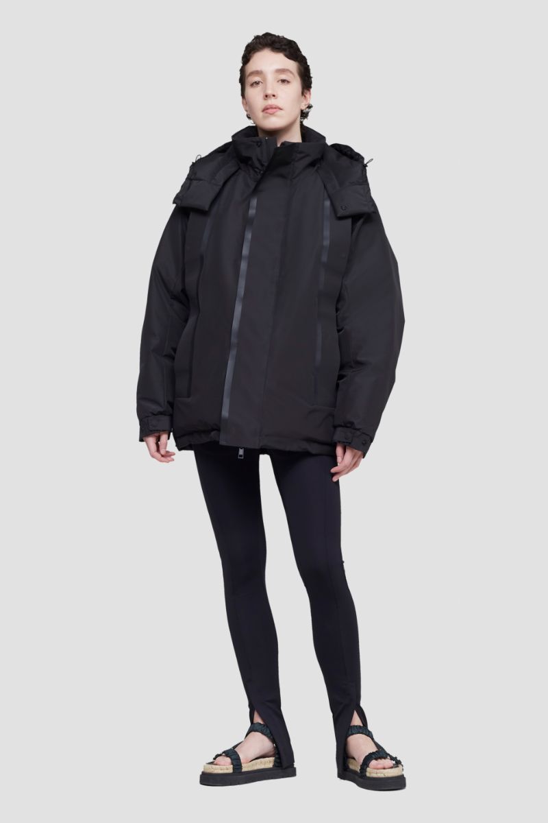 women's navy padded jacket