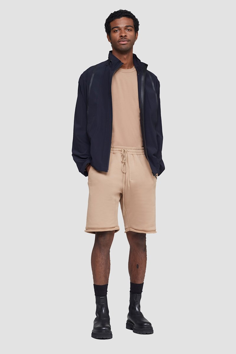 The Everyday Short-neutrals #0 The Everyday Short, Camel-tone knee-length track shorts from 3.1 PHILLIP LIM featuring elasticated drawstring waistband, two side zip-fastening pockets, rear patch pocket, straight leg, logo patch to the side and knee-length.- 0
