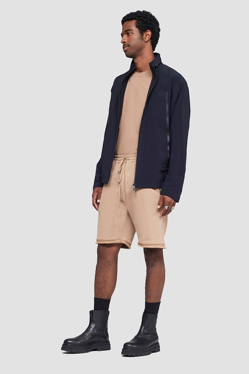 The Everyday Short-neutrals #0 The Everyday Short, Camel-tone knee-length track shorts from 3.1 PHILLIP LIM featuring elasticated drawstring waistband, two side zip-fastening pockets, rear patch pocket, straight leg, logo patch to the side and knee-length.- 2