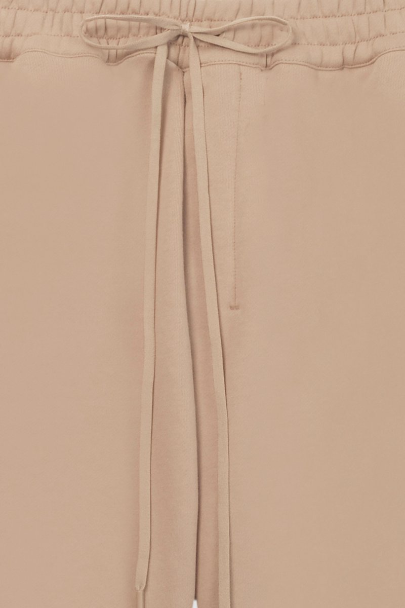 The Everyday Short-neutrals #0 The Everyday Short, Camel-tone knee-length track shorts from 3.1 PHILLIP LIM featuring elasticated drawstring waistband, two side zip-fastening pockets, rear patch pocket, straight leg, logo patch to the side and knee-length.- 4