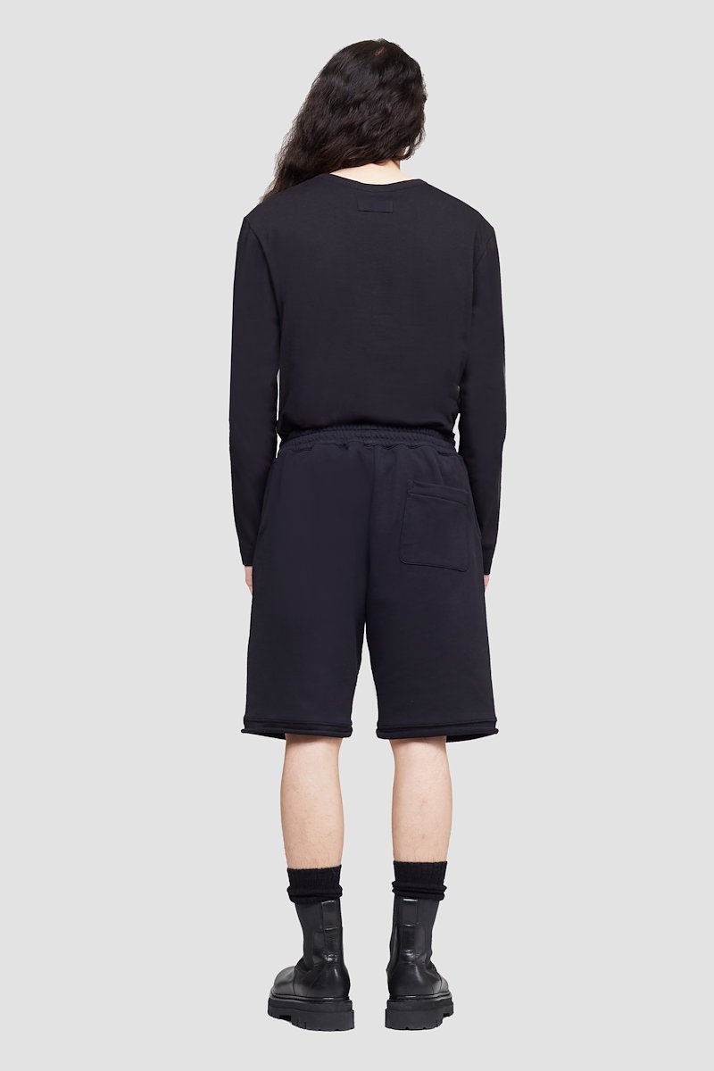 The Long Sleeve Essential Tee-black #0 The Long Sleeve Essential Tee, Black cotton logo patch detail T-shirt from 3.1 PHILLIP LIM featuring logo patch to the front, round neck, long sleeves and straight hem.- 4