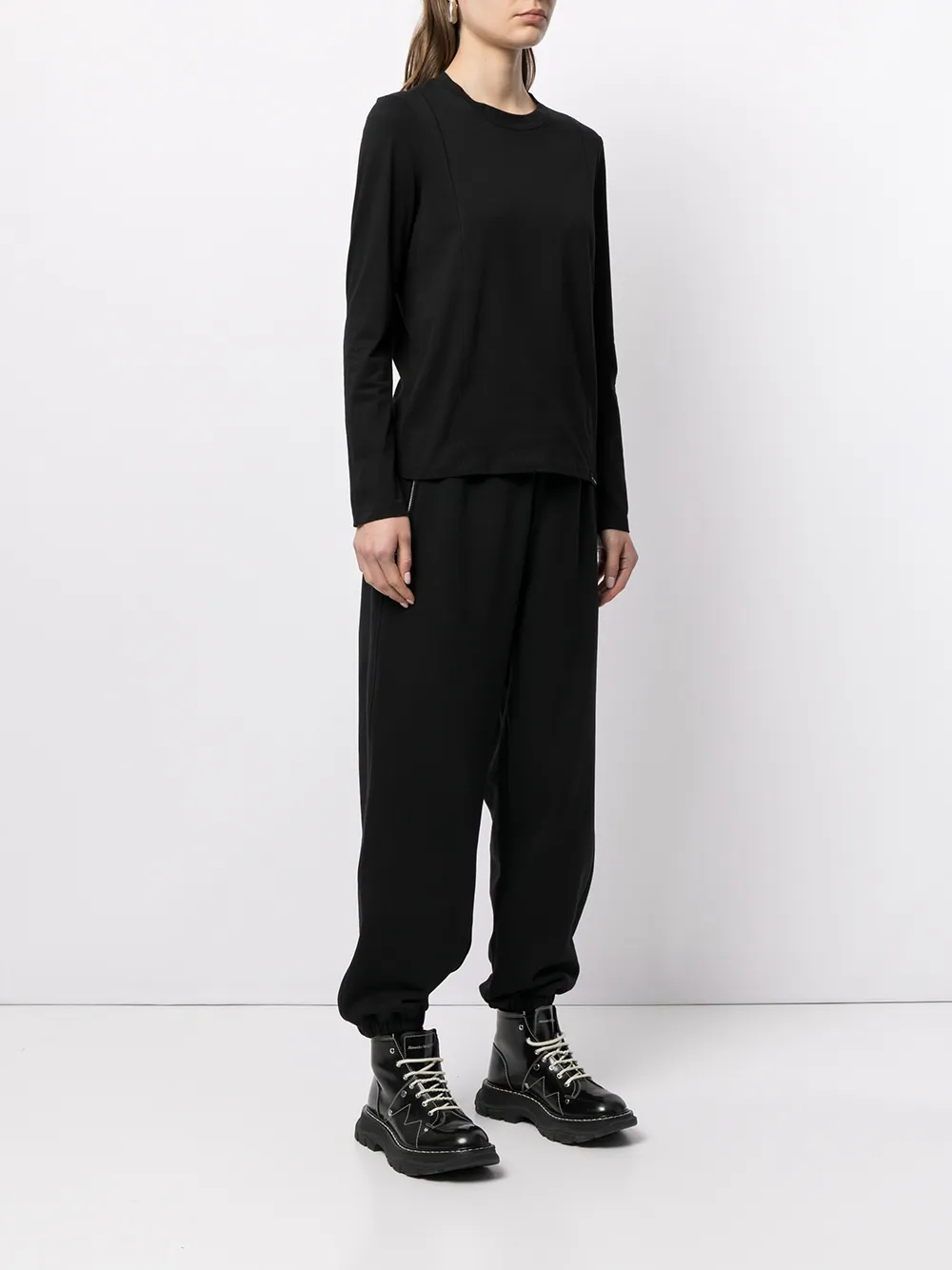 3.1 Phillip Lim Logo-patch Detail T-shirt In Black