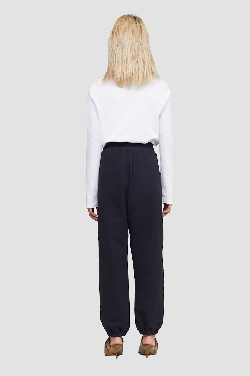 The Everyday Sweatpant-black #0 The Everyday Sweatpant, Black cotton drawstring-waist track pants from 3.1 PHILLIP LIM featuring jersey fleece, logo patch to the side, elasticated ankles, elasticated drawstring waistband and two side zip-fastening pockets.- 4
