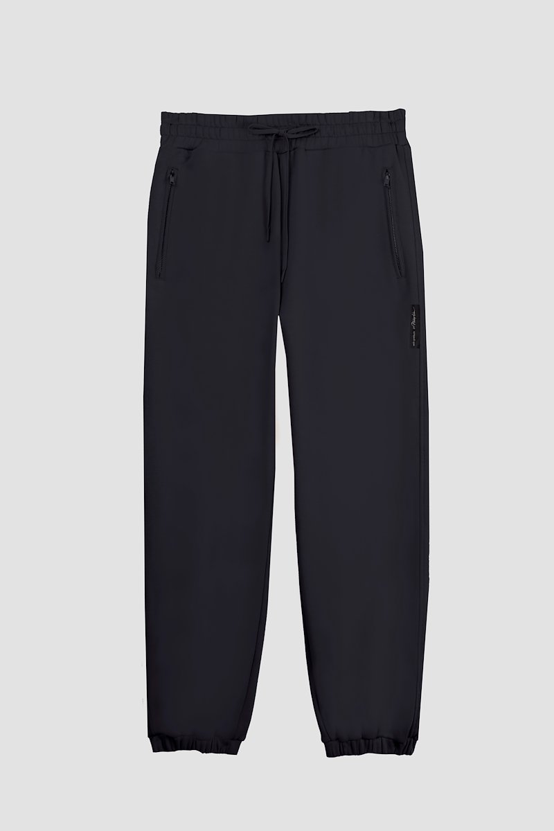 The Everyday Sweatpant-black #0 The Everyday Sweatpant, Black cotton drawstring-waist track pants from 3.1 PHILLIP LIM featuring jersey fleece, logo patch to the side, elasticated ankles, elasticated drawstring waistband and two side zip-fastening pockets.- 6