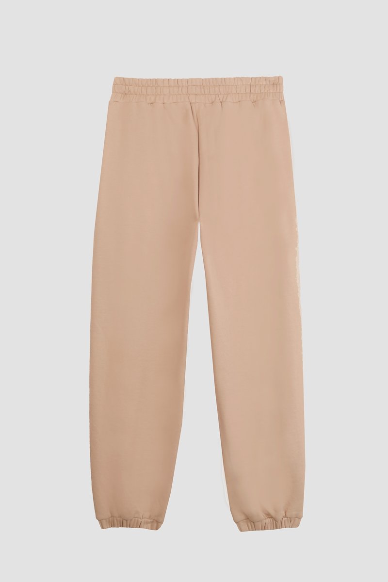 The Everyday Sweatpant-neutrals #0 The Everyday Sweatpant, Beige cotton drawstring-waist track pants from 3.1 PHILLIP LIM featuring jersey fleece, logo patch to the side, elasticated ankles, elasticated drawstring waistband and two side zip-fastening pockets.- 8