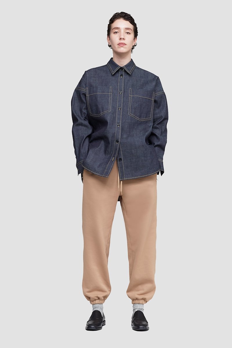The Everyday Sweatpant-neutrals #0 The Everyday Sweatpant, Beige cotton drawstring-waist track pants from 3.1 PHILLIP LIM featuring jersey fleece, logo patch to the side, elasticated ankles, elasticated drawstring waistband and two side zip-fastening pockets.- 0