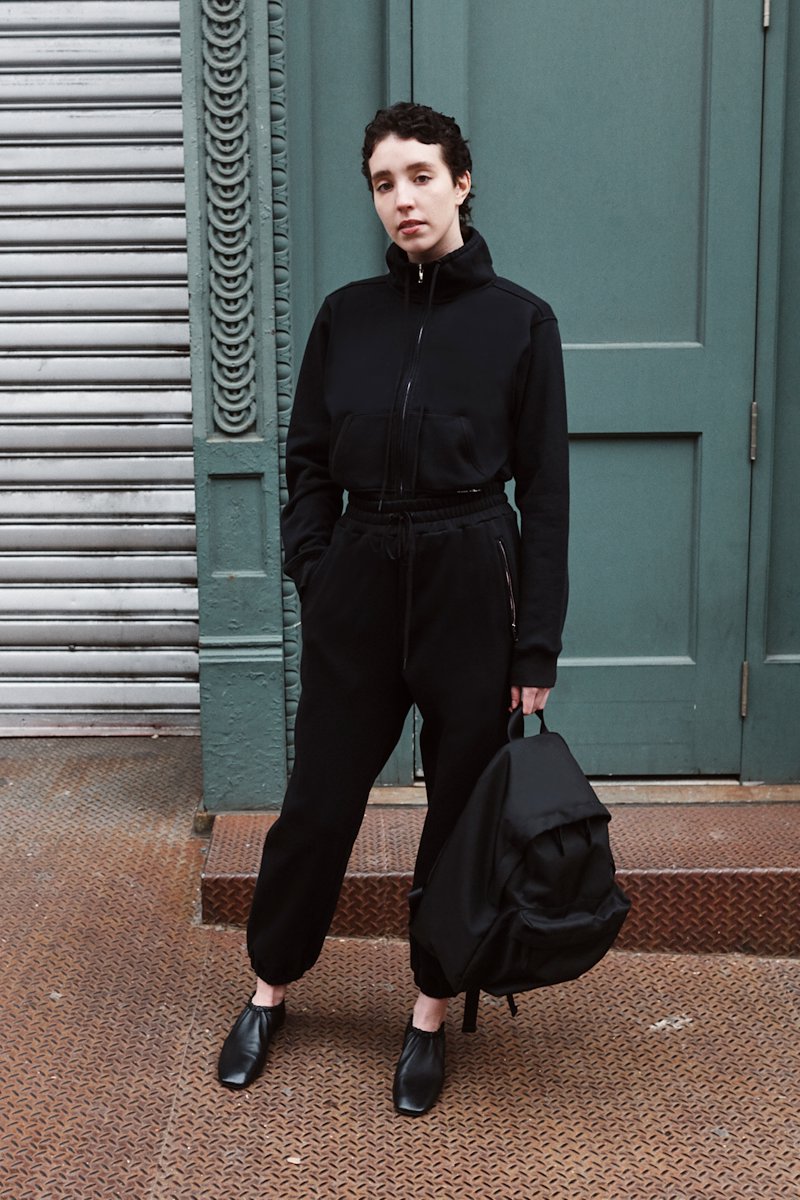 The Don’t Sweat It Zip-Up-neutrals #1 The Don’t Sweat It Zip-Up, Brown cotton drawstring-collar bomber jacket from 3.1 PHILLIP LIM featuring logo patch to the front, ribbed detailing, drawstring neck, front zip fastening, long sleeves, two front patch pockets and straight hem.- 1