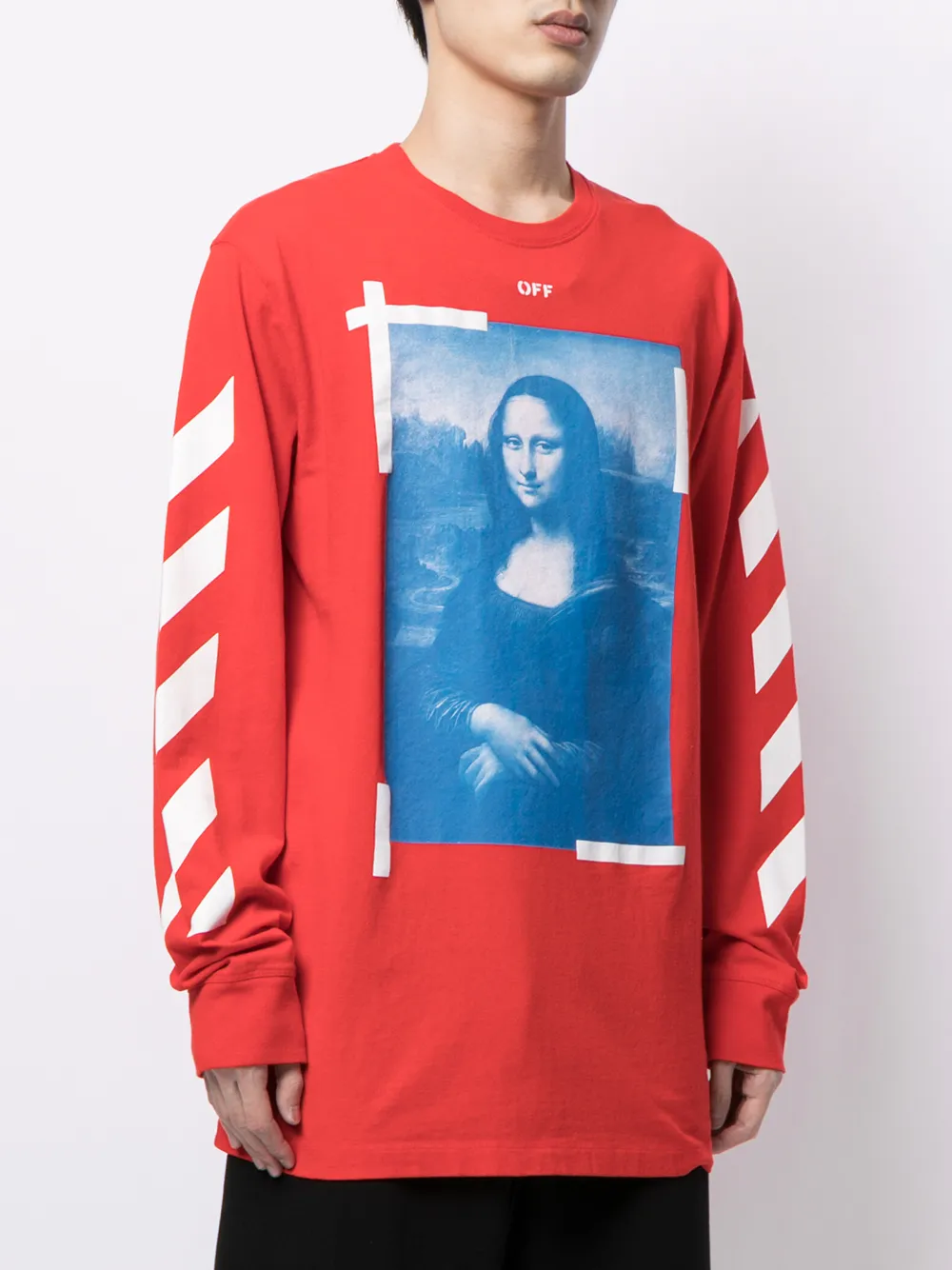 фото Off-white футболка mona lisa с графичным принтом