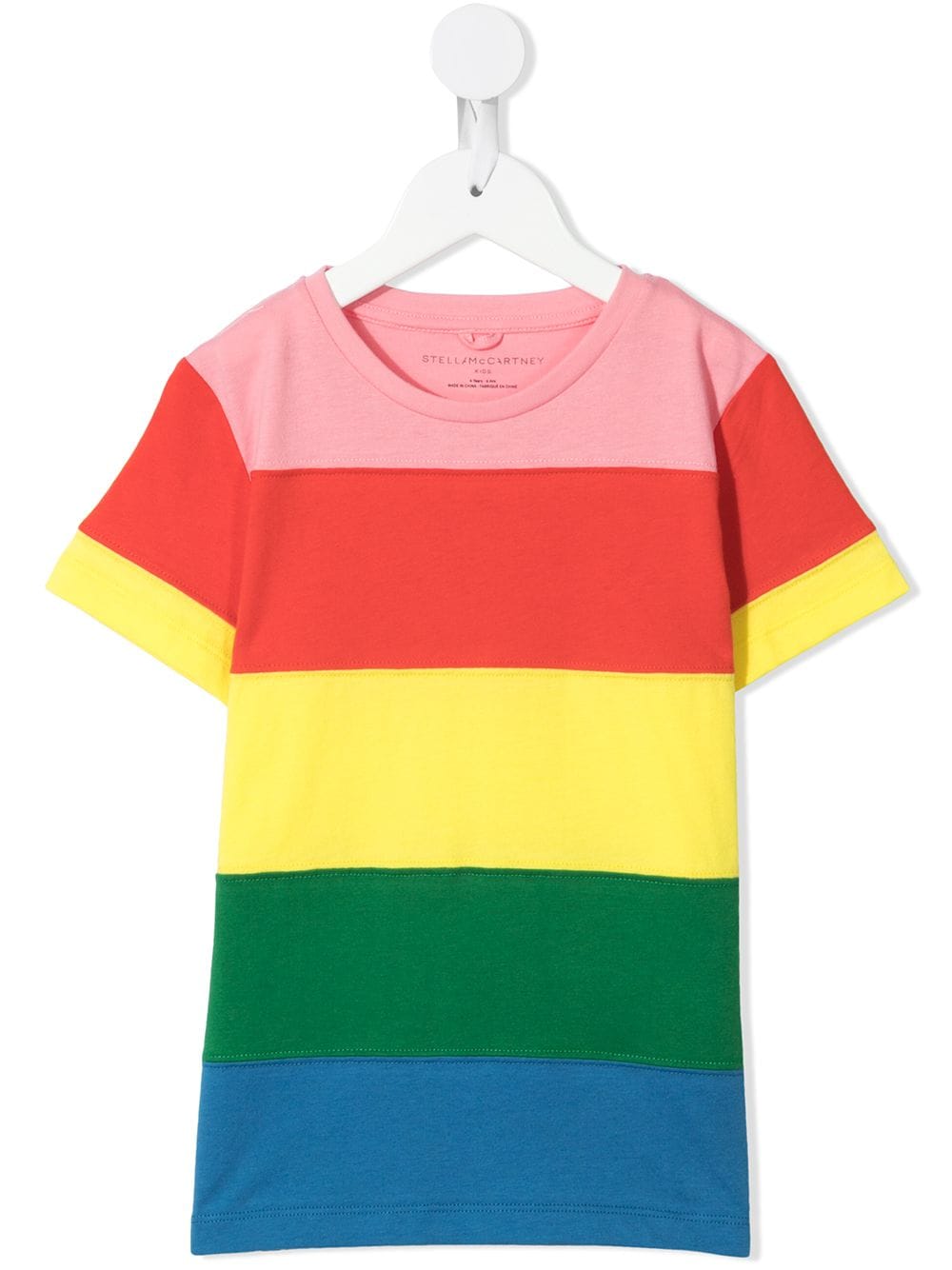 фото Stella mccartney kids футболка из органического хлопка в полоску rainbow