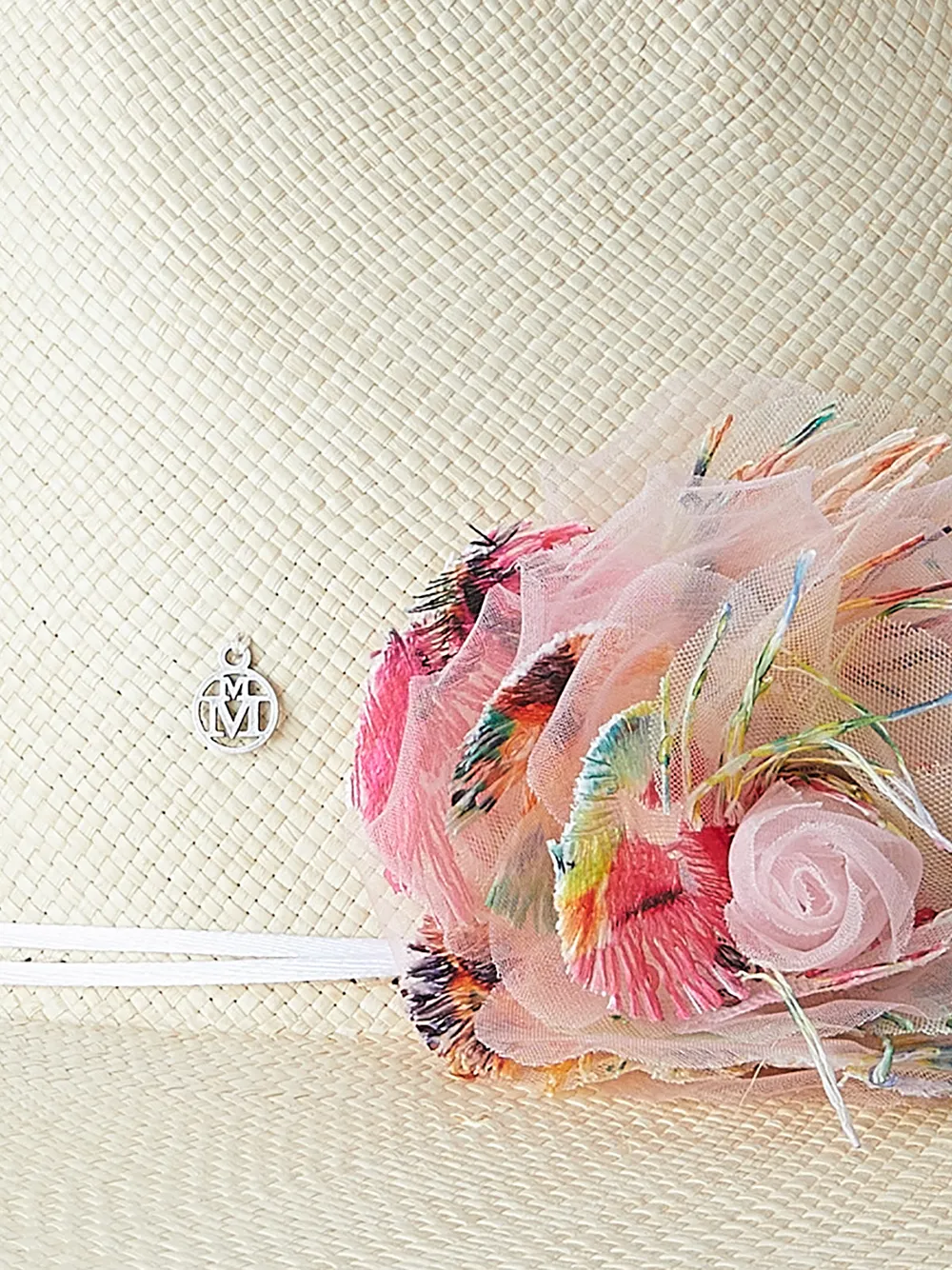 фото Maison michel шляпа-федора kyra с аппликацией