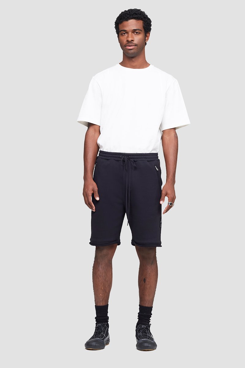 The Everyday Short-black #0 The Everyday Short, Black cotton Everyday terry shorts from 3.1 PHILLIP LIM featuring elasticated drawstring waistband, two side zip-fastening pockets, rear patch pocket and rolled trim.- 0