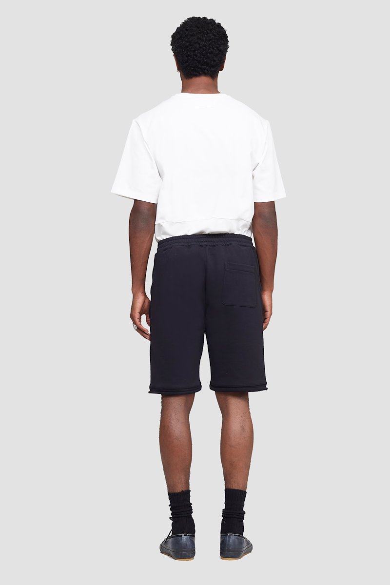The Everyday Short-black #1 The Everyday Short, Black cotton Everyday terry shorts from 3.1 PHILLIP LIM featuring elasticated drawstring waistband, two side zip-fastening pockets, rear patch pocket and rolled trim.- 3
