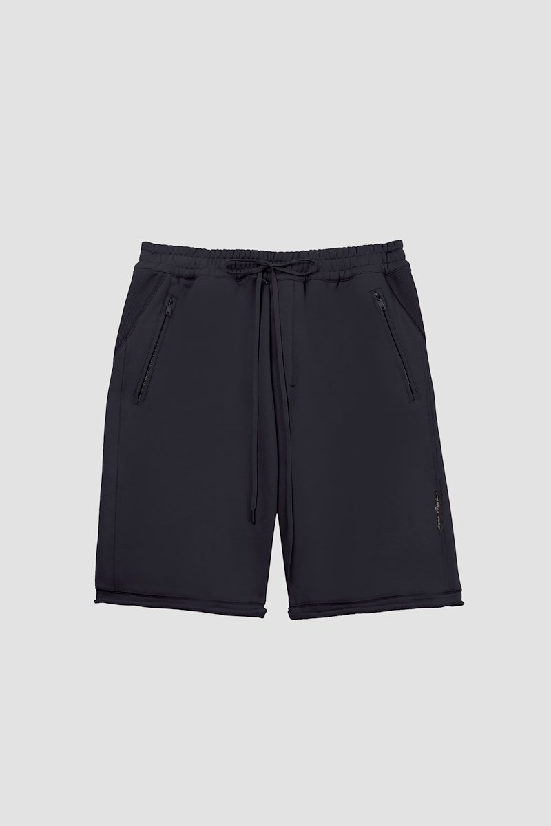 The Everyday Short-black #1 The Everyday Short, Black cotton Everyday terry shorts from 3.1 PHILLIP LIM featuring elasticated drawstring waistband, two side zip-fastening pockets, rear patch pocket and rolled trim.- 5
