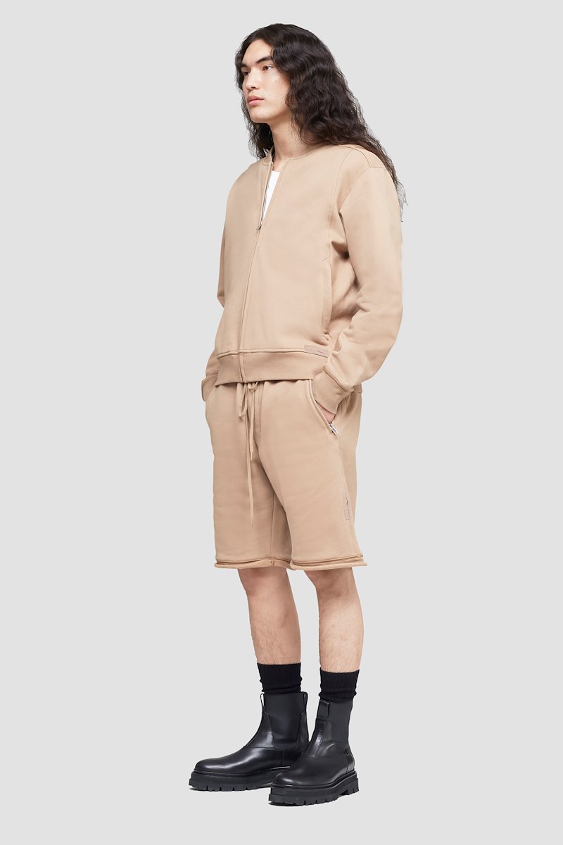 The Everyday Bomber-neutrals #1 The Everyday Bomber, Camel brown cotton Everyday cotton bomber jacket from 3.1 PHILLIP LIM featuring ribbed band collar, front zip fastening, long sleeves, two side welt pockets and ribbed hem.- 1