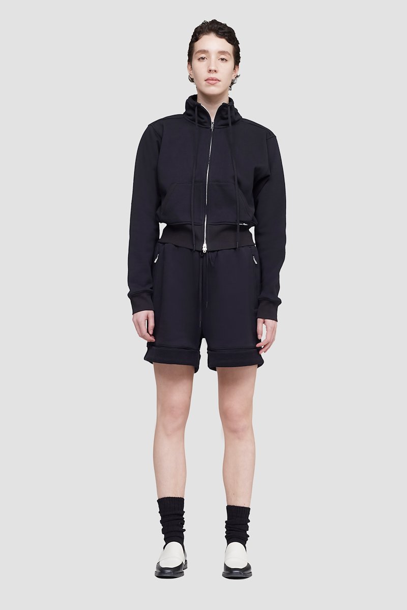 Don’t Sweat It zip-up jacket-black #1 Don’t Sweat It zip-up jacket, Black cotton Don’t Sweat It zip-up jacket from 3.1 PHILLIP LIM featuring stand-up collar, drawstring neck, front zip fastening, long sleeves, ribbed cuffs and ribbed hem.- 3