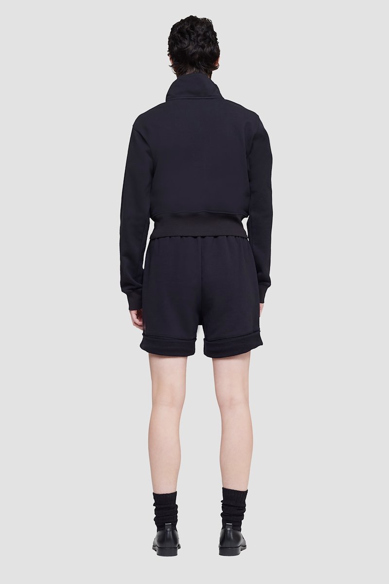 Don’t Sweat It zip-up jacket-black #0 Don’t Sweat It zip-up jacket, Black cotton Don’t Sweat It zip-up jacket from 3.1 PHILLIP LIM featuring stand-up collar, drawstring neck, front zip fastening, long sleeves, ribbed cuffs and ribbed hem.- 4