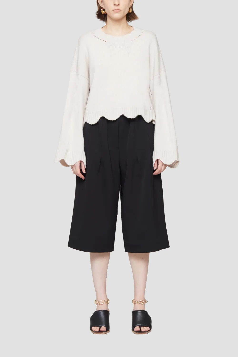 Scallop Hem Sweater in neutrals | 3.1 Phillip Lim フィリップ リム 公式