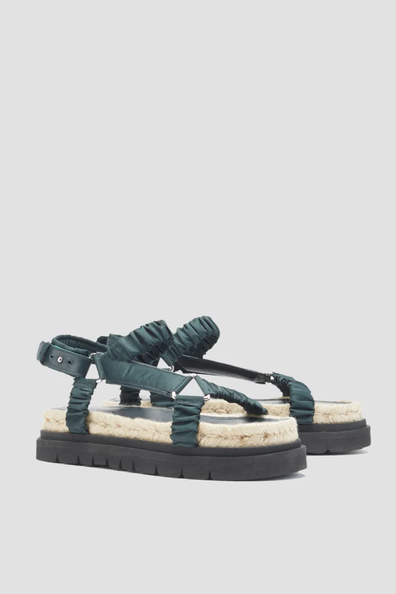 Noa Strappy Platform Slide in green | 3.1 Phillip Lim Official Site