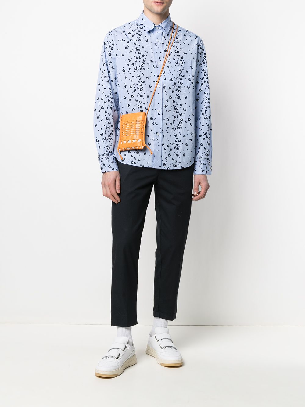 Kenzo Overhemd met abstracte print - Blauw