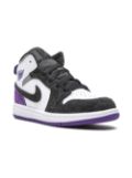 Jordan Kids Air Jordan 1 Mid ""Purple"" sneakers - White