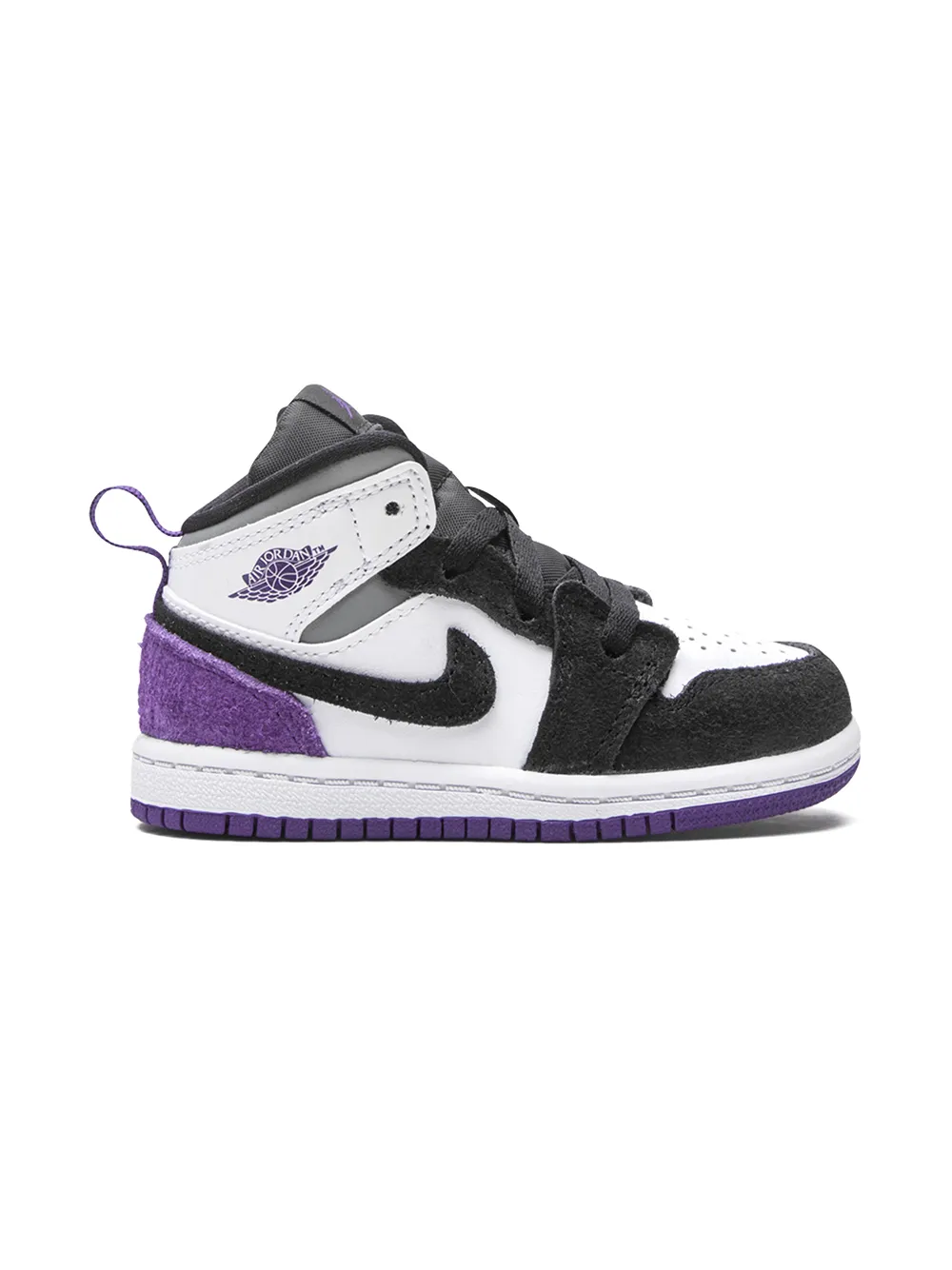 фото Jordan kids кроссовки air jordan 1 mid se purple suede