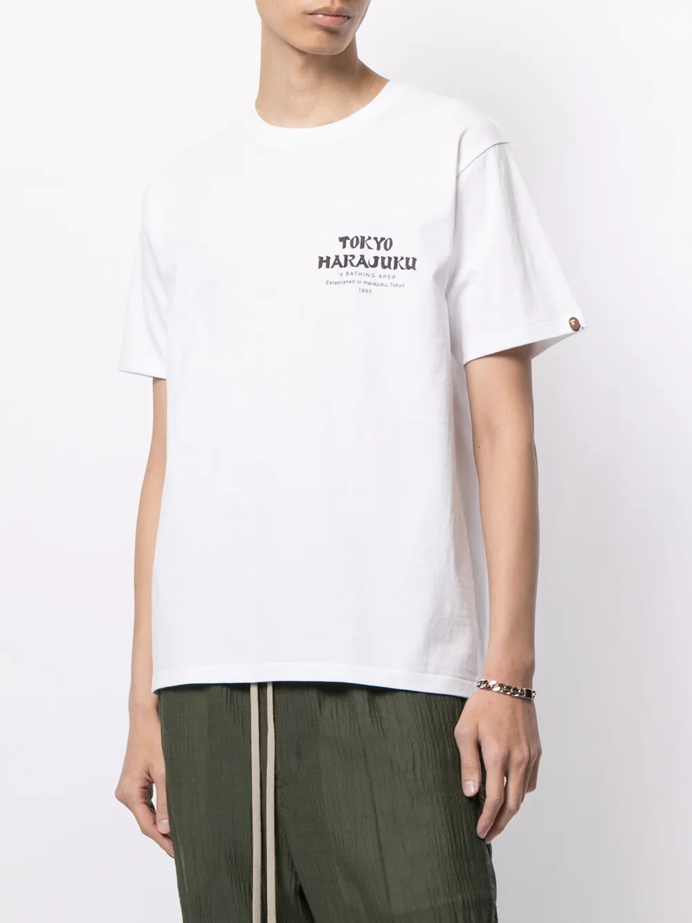 фото A bathing ape® футболка с графичным принтом