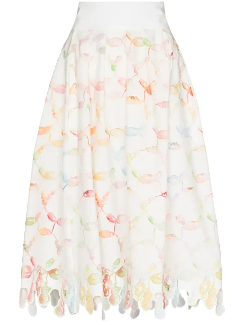 Rosie Assoulin scalopped high-waisted skirt